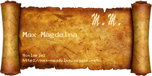Max Magdolna névjegykártya