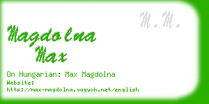 magdolna max business card